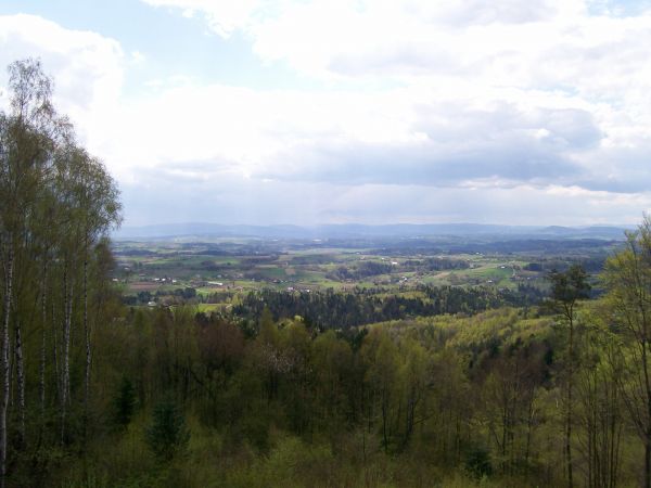 Widok z  Platformy Widokowej na Beskid Sądecki