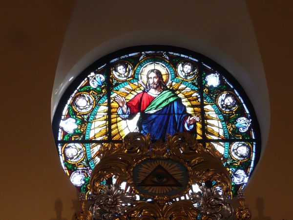 Witraż w kościele p.w św.Teresy od Dzieciątka Jezus.