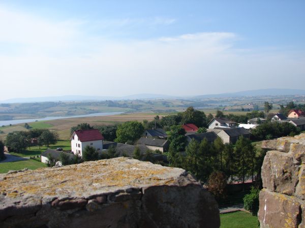 Widok na Wisle  z Golgoty w Kałkowie