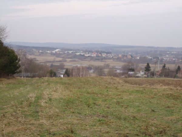 Panorama Krasnegostawu widziana ze wzgórza  po prawej stronie rzeki Wieprz