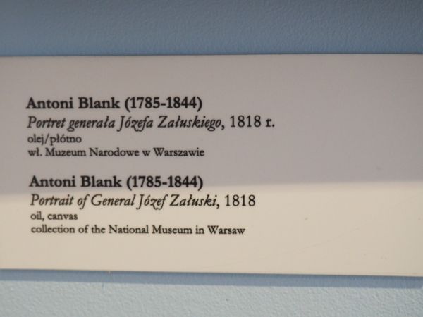 informacje pod portretem - w Dworku Krasińskich.