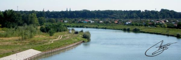 Panorama miasta z tamy nad Nyskim Zalewem