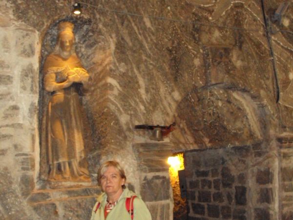 w przedsionku / kruchcie jednej z kaplic - orędowniczką górniczej braci jest też św. Barbara, która pochodziła z zamożnej rodziny z Nikodemii, stolicy Bitynii,