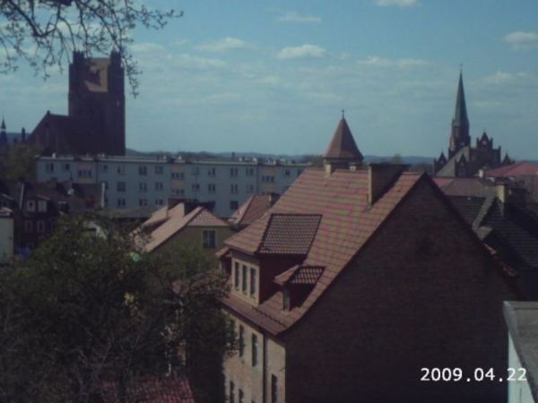 Wycinek panoramy Lęborka.
Widok z ul. Syrokomli.