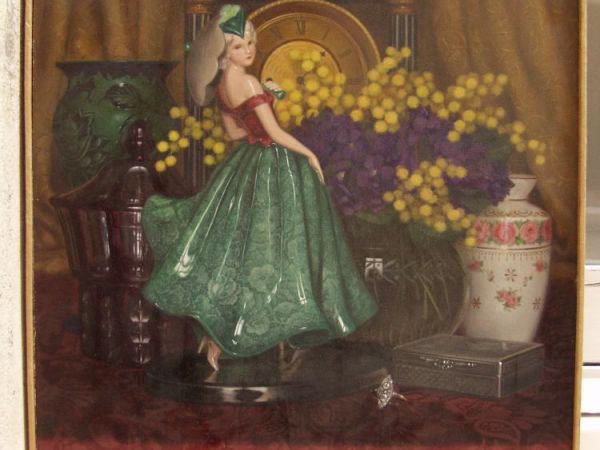 Ladny obrazek OLEJ NA DESCE A- BÖCK