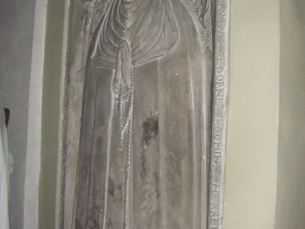 Kościół farny pw. Świętej Jadwigi Śląskiej - płyta nagrobna mieszczki Evy z Kochów Lachhammer zm w 1627 r., piaskowiec 88 - 183 cm.