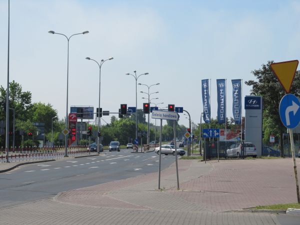 Ulica Poznańska przy szpitalu