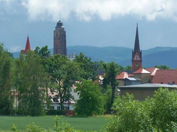 Paczków - panorama miasta od ul. Kolejowej.