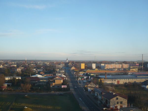 Panorama Kępna z wieży ciśnień.