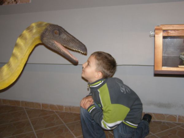 Oko w oko z dinozaurem.