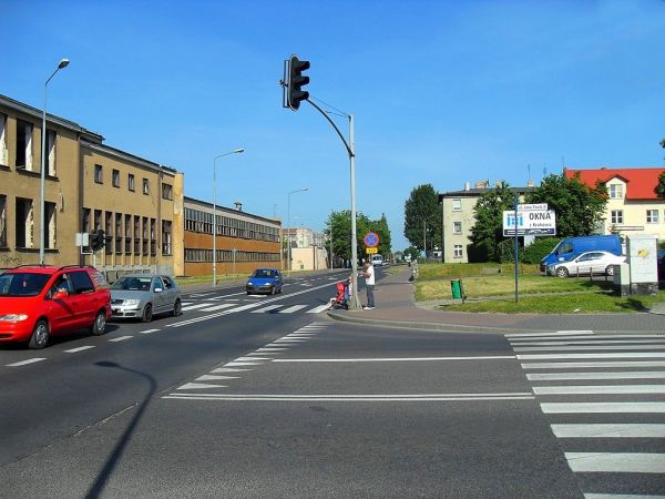 Skrzyżowanie Aleji Jana Pawła II z Pomorską