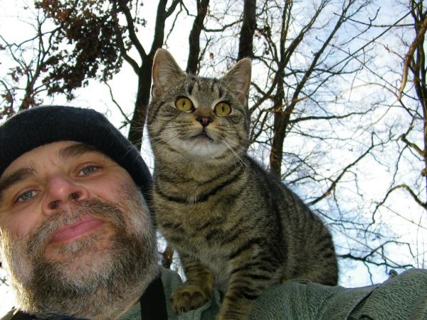 a to kotowi się za bardzo nie chciało iść no i pies też nie był przyjaźnie nastawiony