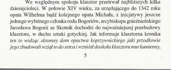 ze zbiorów prywatnych: z publikacji przewodnickich - pocz. XXI wieku, nadto zapraszam do galerii m. Koprzywnica - tam o abp Bogorii.
