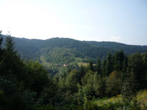 Klimkówka (U Sitarza) .Widok z pod Kijowej Góry.