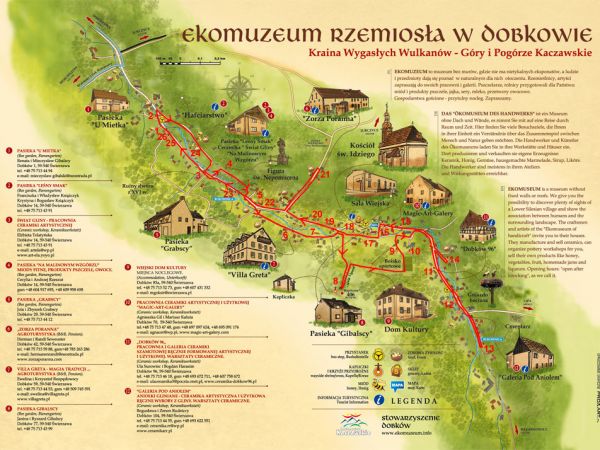 Mapa Ekomuzeum Rzemiosła w Dobkowie www.ekomuzeum.info