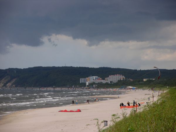 Plaża w Międzyzdrojach (widok od strony Świnoujścia)