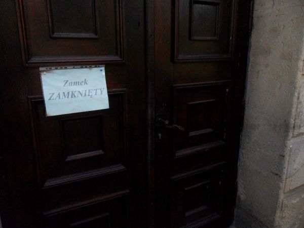 A zamek zamknięty na zamek