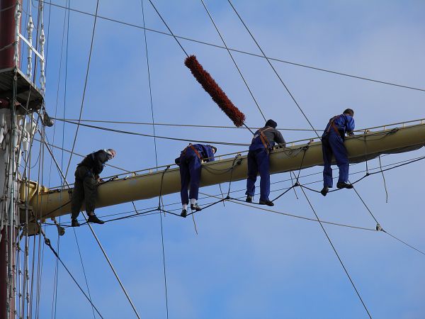 Praca na rejach. Gdynia