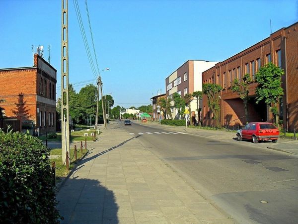 Ulica Kościuszki i Pomorska Szkoła Wyższa