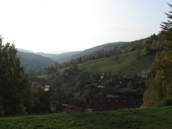 Widok na wieś z góry