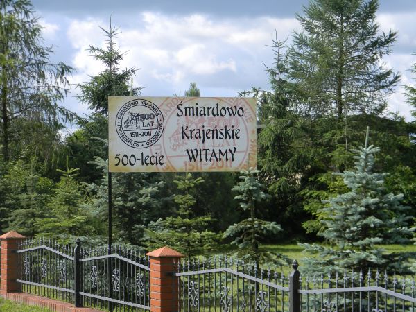 Tablica witająca uczestników jubileuszowych uroczystości.