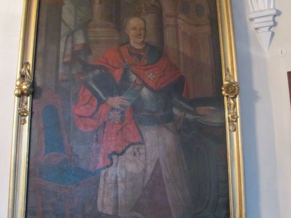 Kościół farny pw. św. Jadwigi Śląskiej - zakrystia - całopostaciowy portret Wojciecha Opalińskiego zm. 1775