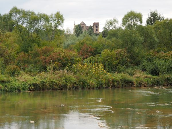 karmelitański zespół klasztorny - na wysokim i stromym wzgórzu, nad linią brzegową rzeki Osławy.
