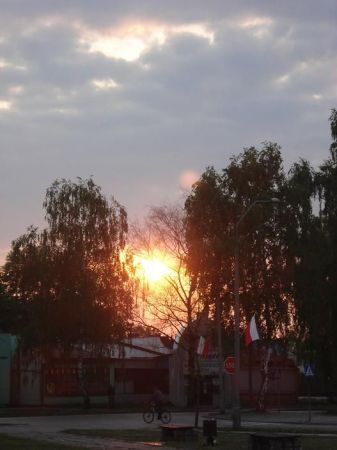 Majowy zachód słońca-OS.Pileckiego