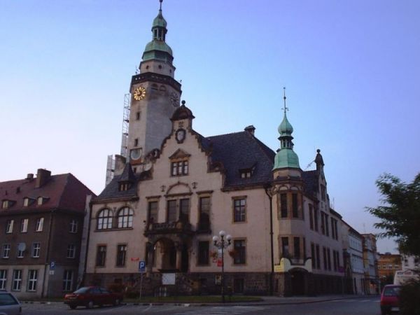 Ratusz podczas prac renowacyjnych