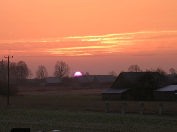 Wschód słońca w Trześciance