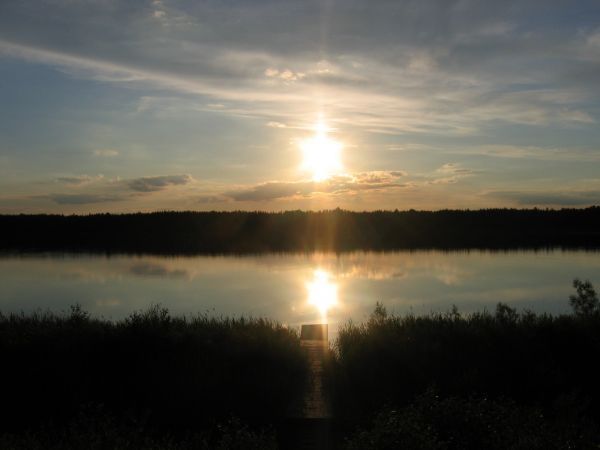 Jezioro Budzisławskie zachód słońca