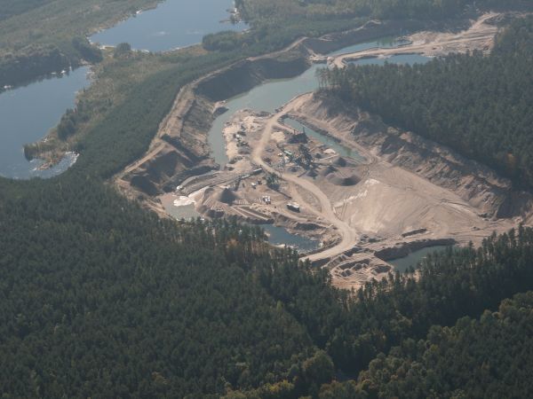 żwirownia na trasie Korne - Kościerzyna