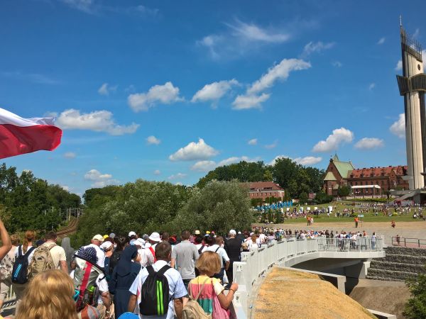 Po wizycie Papieża w Sanktuarium Bożego Miłosierdzia podczas ŚDM .