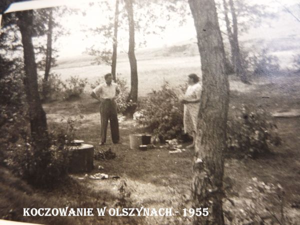 olszyna nad rzeką Kamienna w roku 1955  jeszcze przed spiętrzeniem wody i utworzeniem tam zalewu