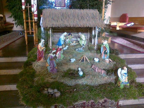 Szopka w Kościele Najświętszej Marii Panny Królowej Polski w Brzostkowie. Boże Narodzenie Anno Domini 2014 .
