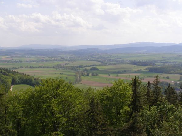 Mielnik. Widok z wieży " Panorama Bystrzycy Kłodzkiej"