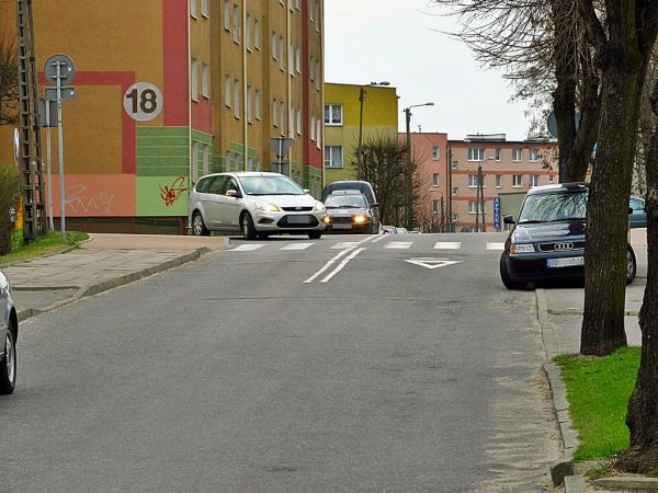 Zjazd z Gdańskiej na Dmowskiego