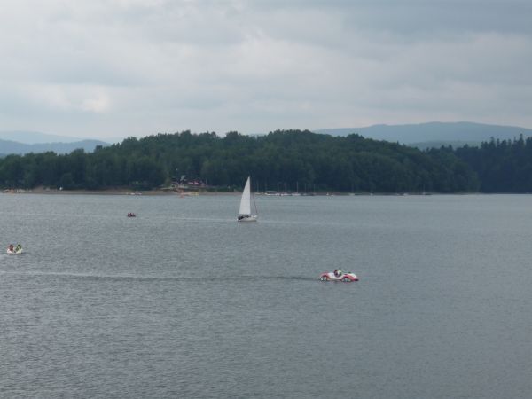 Solina. Widok na Jezioro Solińskie.
