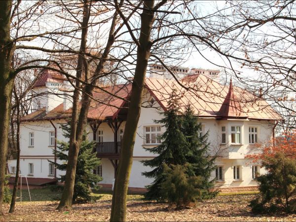 Dwór z XIX w. Gruntownie przebudowany w 1910 roku. Obecnie szkoła podstawowa .  Park krajobrazowy z aleją dojazdową z XIX w.