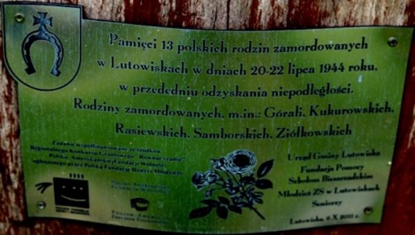 Informacja o mordzie.