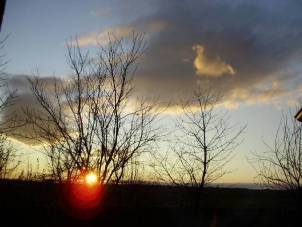 Jesienny zachód słońca