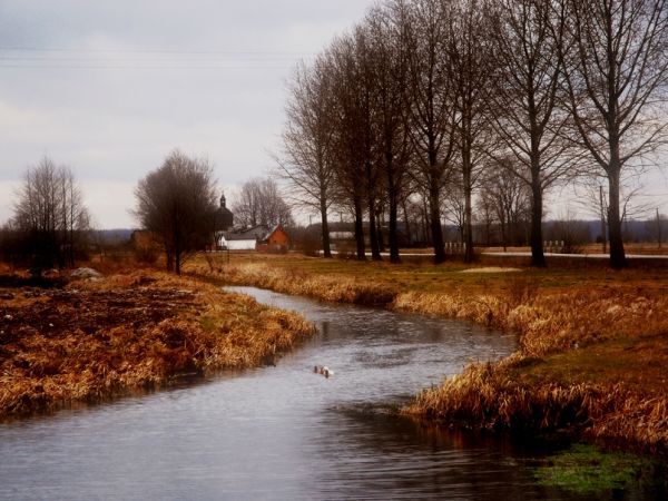 Przyrów,rzeka Wiercica,droga na Janów