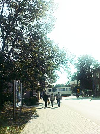 Sulechów -widok na pocztę i gimnazjum nr 2