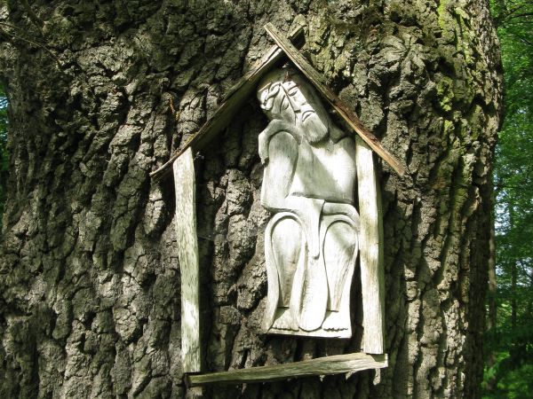 obiekty i park - podworskie, później siostry zakonne przez lata były a od prawie 30-tu lat do Diecezji Przemyskiej należą to i Chrystus Frasobliwy w rzeźbie na