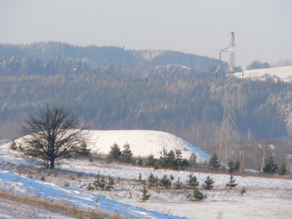 Widok z największego wzniesienia na fragment miejscowości.
