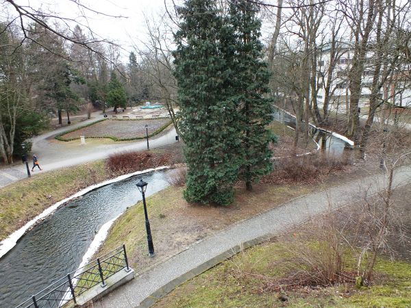 meandry Dzierżęcinki w parku Książąt Pomorskich