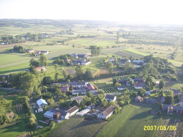 Centrum wsi źrebce widok z lotu ptaka   foto. W.Pietrykowski