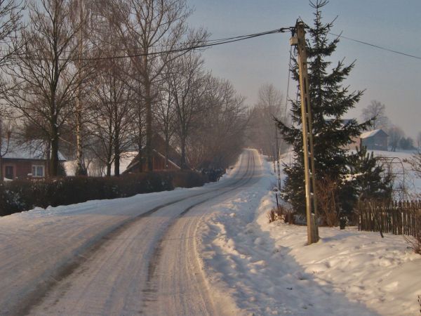 Wojnarowa zimà,droga na przysilek Mosteczna