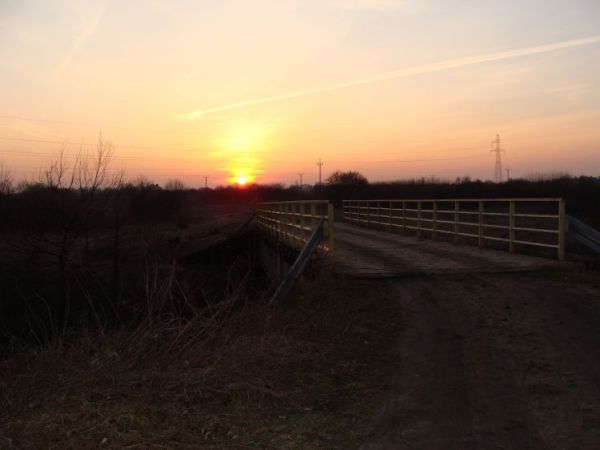 Polna droga - most na rzece Rudnej