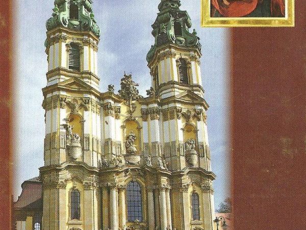 ze zbiorów prywatnych : materiały promujące sanktuarium.Cystersi swoje kościoły zawsze powierzali MB Wniebowziętej, tam w kościele w ołtarzu głównym Obraz Matki